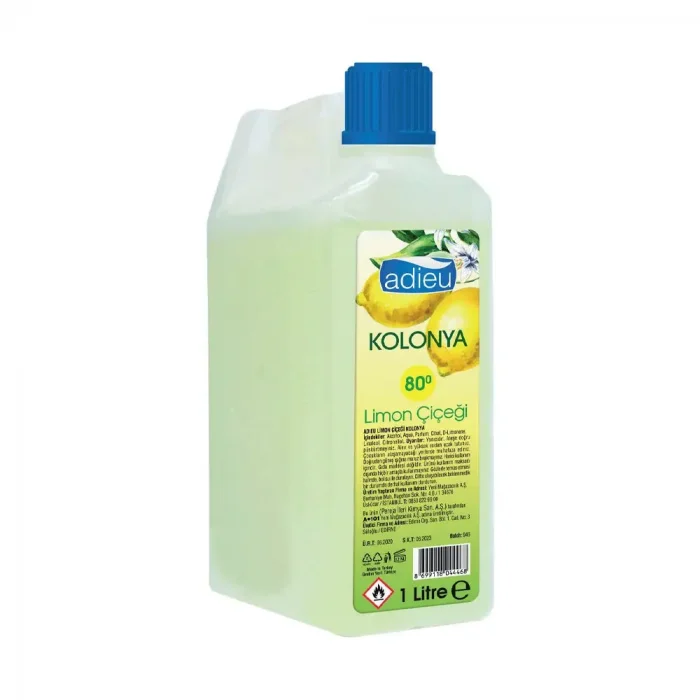 Adieu Limon Çiçeği Kolonyası 80 Derece 1000ml