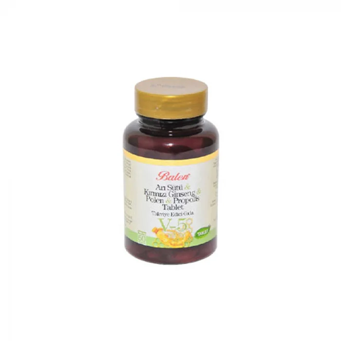 Balen (v-5) Arı Sütü & Kırmızı Ginseng & Polen & Propolis 1015mg 60lı Tablet