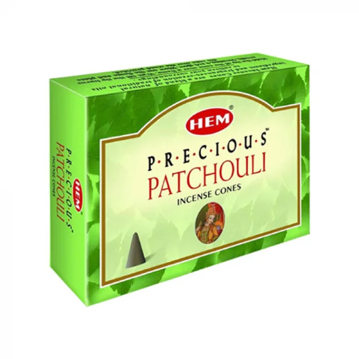 Hem Precious Patchouli Incense Cones - Paçuli Kokulu 10 Adet Konik Tütsü
