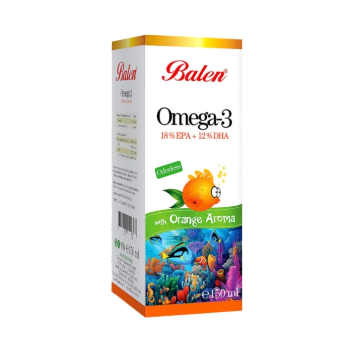 Balen Omega 3 Portakal Aromalı Balık Yağı 150Ml Kokusuz