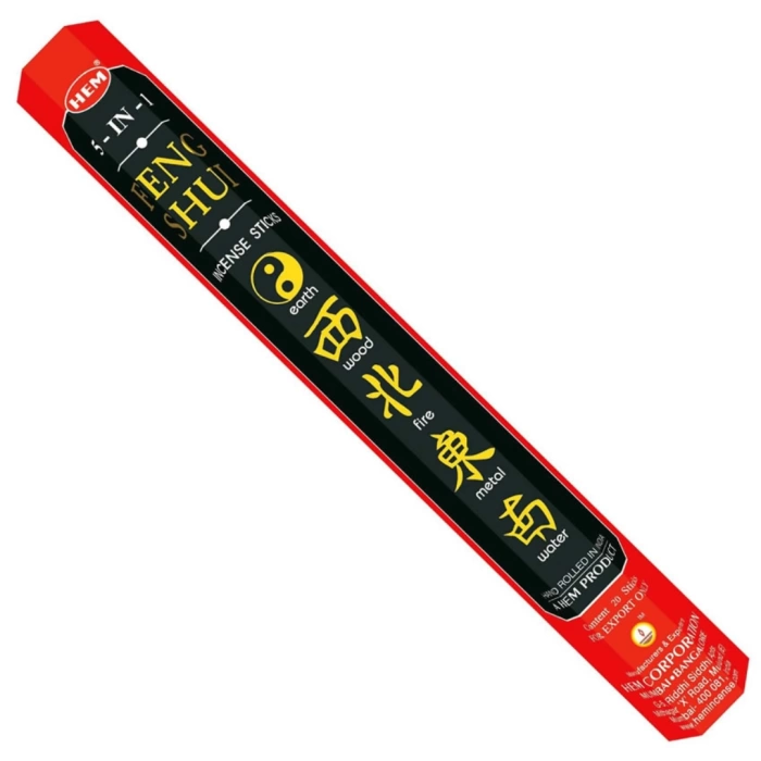 Hem Tütsü Feng Shui 5 - İn - 1 Incense Stick - 20 Çubuk Tütsü Feng Shui 5 Element Tütsüsü
