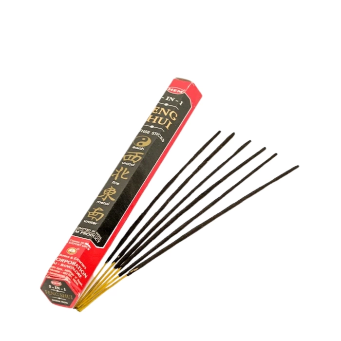 Hem Tütsü Feng Shui 5 - İn - 1 Incense Stick - 20 Çubuk Tütsü Feng Shui 5 Element Tütsüsü