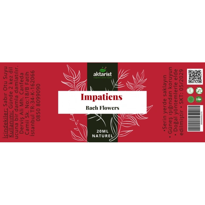 Impatiens - Bach Flowers Water 20Ml