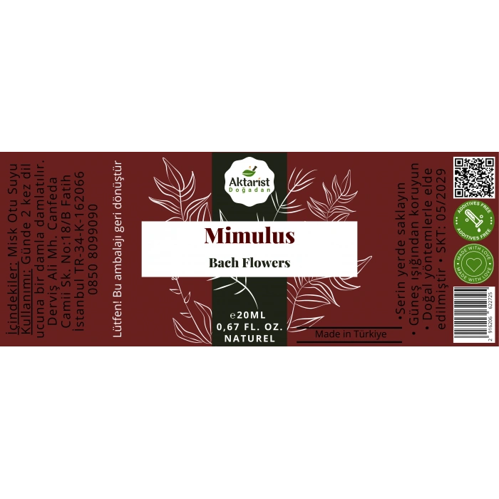 Mimulus  - Bach Flowers Water 20Ml