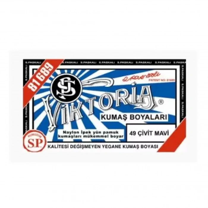 Viktoria Kumaş Boyası 49 Çivit Mavi