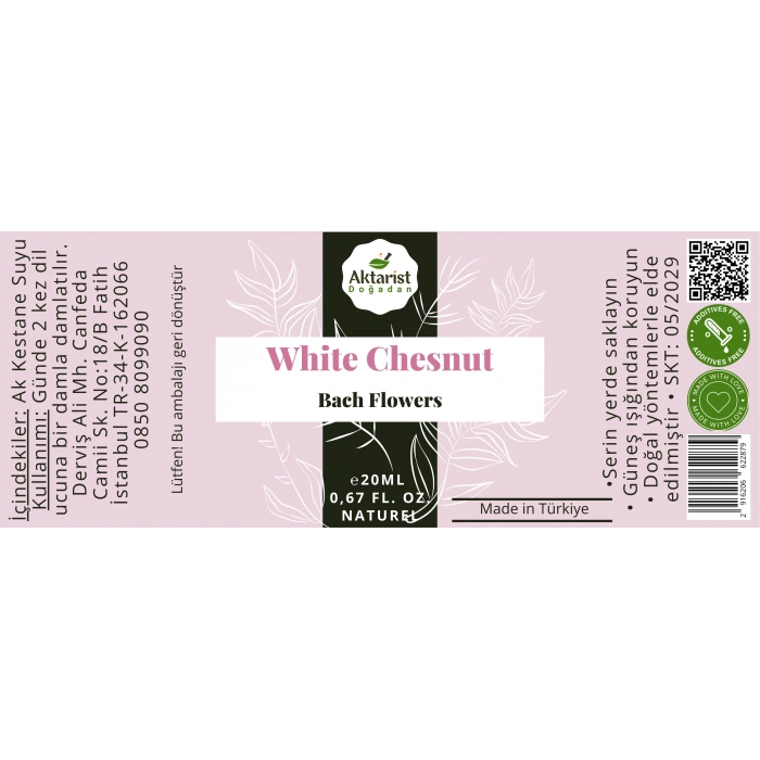 White Chesnut  - Bach Flowers Water 20Ml