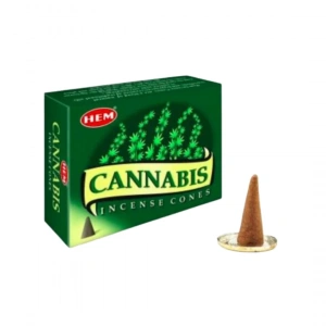 Hem Precious Cannabis Incense Cones - Kenevir Kokulu 10 Adet Konik Tütsü