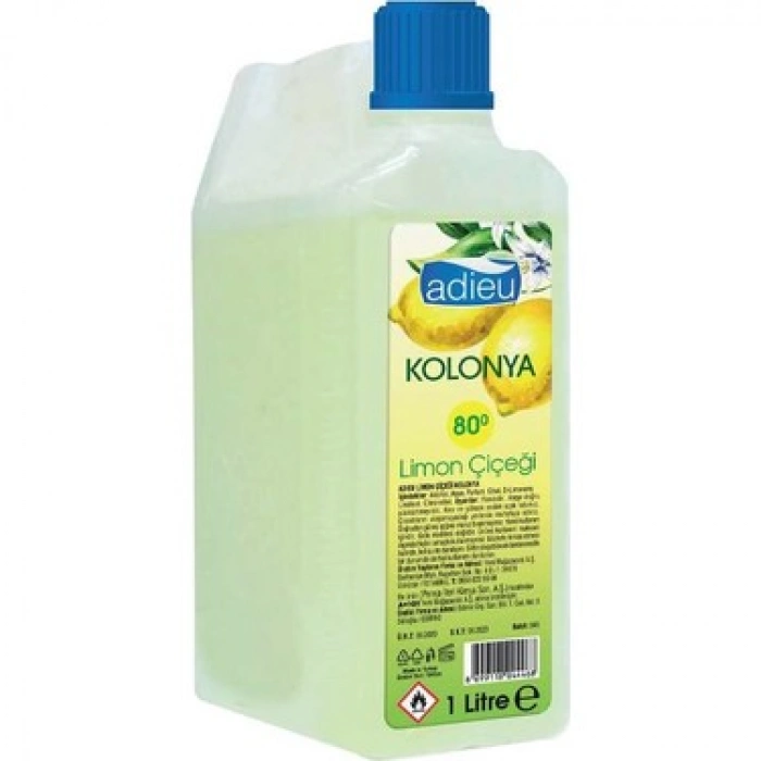 Adieu Limon Çiçeği Kolonyası 80 Derece 1000ml