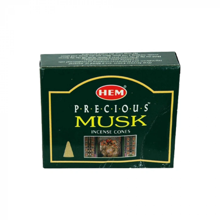 Hem Precious Musk Incense Cones - Misk Kokulu 10 Adet Konik Tütsü