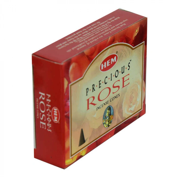 Hem Precious Rose Incense Cones - Gül Kokulu 10 Adet Konik Tütsü