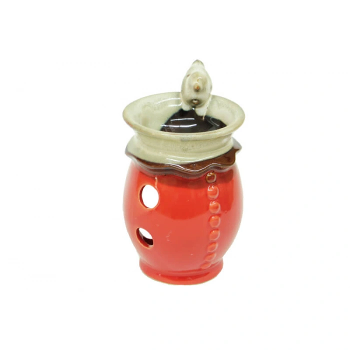 Mnk Seramik Buhurdanlık Kuş Kırmızı - C0024
