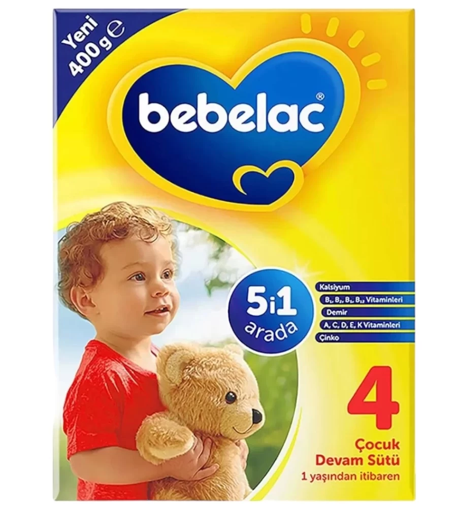 BEBELAC 4 Numara 1 yaşından itibaren Çocuk Devam Sütü 400 Gr