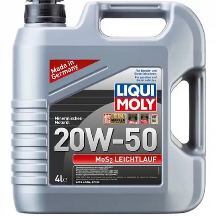 LIQUI MOLY 20W50 Motor Yağı MoS2li LEICHTLAUF 4 Litre