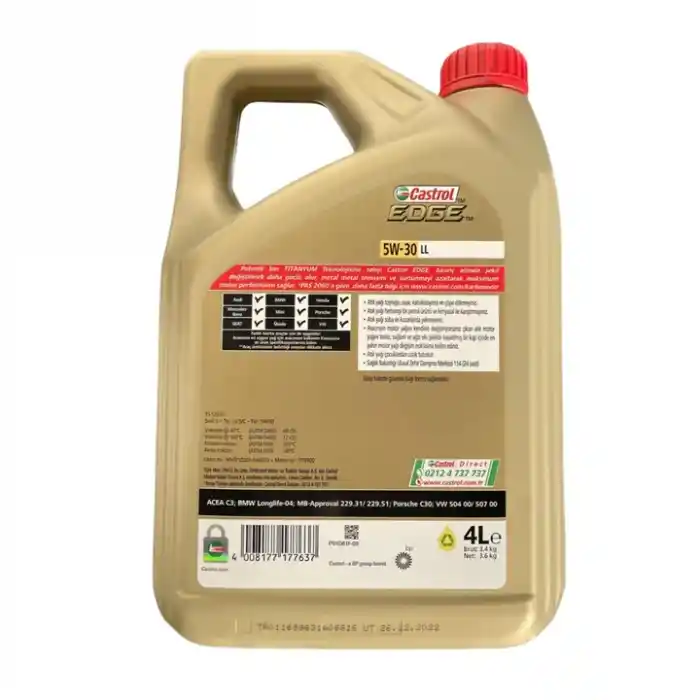 Castrol Edge LL 5W30 4 LT