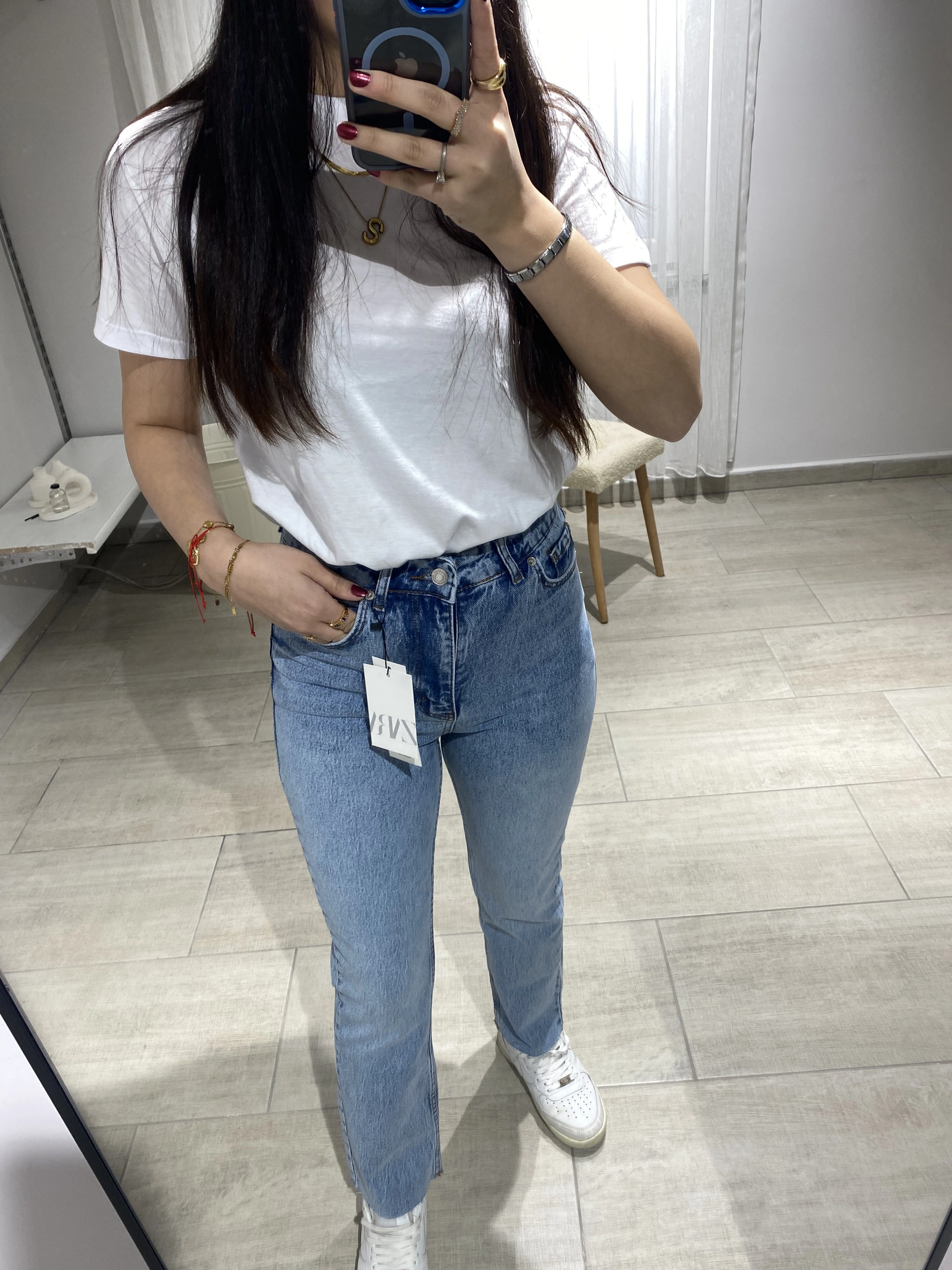 ZARA MODEL KESİK PAÇA BOYFİT AÇIK MAVİ KOT PANTOLON