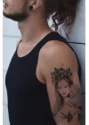 Geçici Kadın Modelli Dövme Tattoo