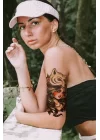 Geçici Tilki Ve Kadın Dövme Tattoo