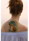 Geçici Ay Ve Kedi Dövme Tattoo