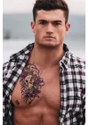 Geçici Kadın Kurukafa Dövme Tattoo