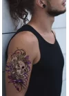 Geçici Kadın Kurukafa Dövme Tattoo
