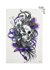 Geçici Kadın Kurukafa Dövme Tattoo