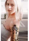 Geçici Kadın Modelli Dövme Tattoo