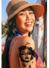 Geçici Kadın Modelli Dövme Tattoo