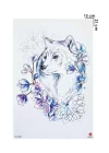 Geçici Kurt Modelli Dövme Tattoo