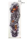 Geçici Aslan Ve Kurukafa Modelli Kol Dövme Tattoo