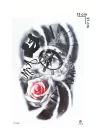 Gerçekçi Geçici Saat Ve Gül Dövme Tattoo