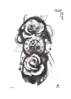Saat Ve Gül Geçici Dövme Tattoo