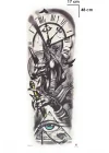 Geçici Saat Ve Anubis Kol Dövme Tattoo