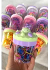 12li Karışık Renk Cupcake Figürlü Perma Lastik Toka Set