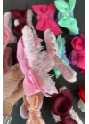 12li Karışık Renk Kurdele Figürlü Peluş Mandal Toka Set