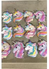 12li Karışık Renk Unicorn Figürlü Lastik Toka Set