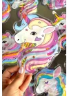 12li Karışık Renk Unicorn Figürlü Lastik Toka Set