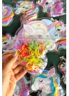 12li Karışık Renk Unicorn Figürlü Lastik Toka Set