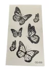 6´lı Kelebek Figürlü Dövme Tatto