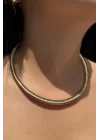 Altın Renk Metal Choker Kolye