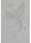 Anka Figürlü 12 Saat Sonra Kararan Geçici Dövme Tattoo