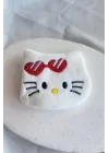 Beyaz Renk Hello Kitty Figürlü Yan Toka