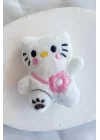 Beyaz Renk Hello Kitty Figürlü Yan Toka