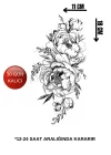 Çiçek Figürlü 12 Saat Sonra Kararan Geçici Dövme Tattoo