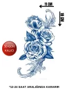 Çiçek Figürlü 12 Saat Sonra Kararan Geçici Dövme Tattoo