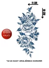 Çiçek Figürlü 12 Saat Sonra Kararan Geçici Dövme Tattoo