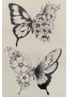 Geçici 2li Kelebek Figürlü Dövme Tattoo