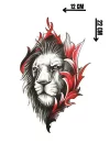 Geçici Aslan Figürlü Dövme Tattoo
