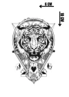 Geçici Aslan Figürlü Mini Dövme Tattoo