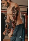 Geçici Aslan Ve Kartal Kol Dövme Tattoo