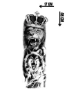 Geçici Aslan Ve Kurt Figürlü Dövme Tattoo